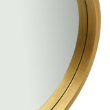 Wall Mirror with Strap 40 cm Gold - Side View