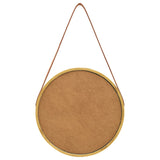 Wall Mirror with Strap 40 cm Gold - 45-Degree Angle
