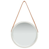 Wall Mirror with Strap 40 cm Silver