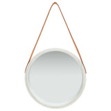Wall Mirror with Strap 40 cm Silver - Front View