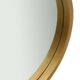 Wall Mirror with Strap 50 cm Gold - Side View