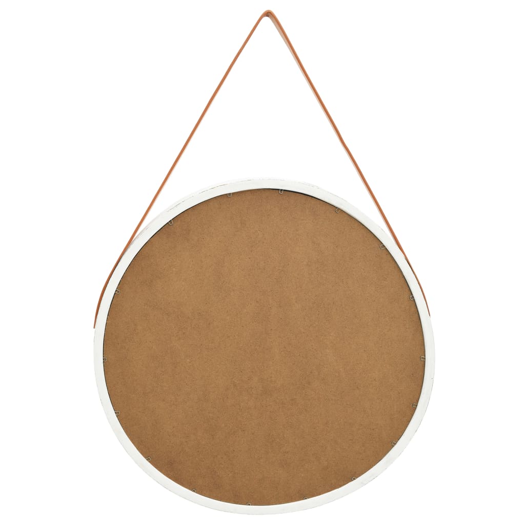 Wall Mirror with Strap 60 cm White