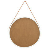 Wall Mirror with Strap 60 cm White