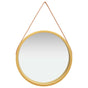 Wall Mirror with Strap 60 cm Gold