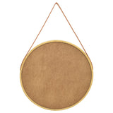 Wall Mirror with Strap 60 cm Gold - Side View