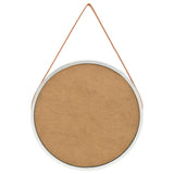 Wall Mirror with Strap 60 cm Silver