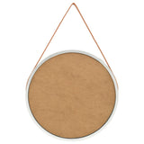 Wall Mirror with Strap 60 cm Silver - Side View