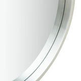 Wall Mirror with Strap 60 cm Silver - Top-Down View