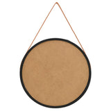 Wall Mirror with Strap 60 cm Black