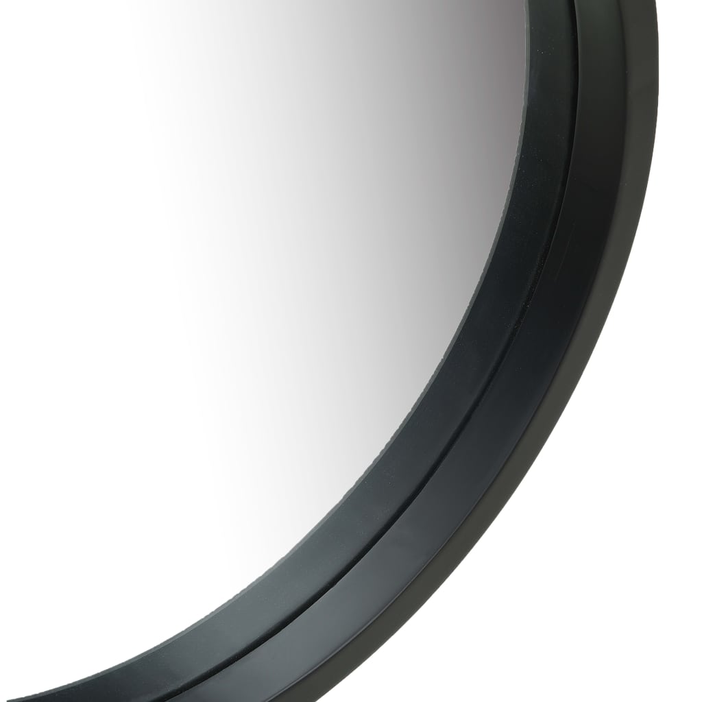 Wall Mirror with Strap 60 cm Black