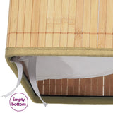 Bamboo Laundry Basket with 2 Sections 72 L - Low Angle