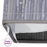 Bamboo Laundry Basket with 2 Sections Grey 100 L - Low Angle