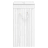 Bamboo Laundry Basket with 2 Sections White 72 L - 45-Degree Angle