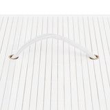 Bamboo Laundry Basket with 2 Sections White 72 L