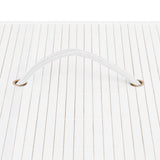 Bamboo Laundry Basket with 2 Sections White 72 L - Rear View