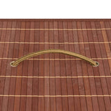 Bamboo Laundry Basket with 2 Sections Brown 100 L - Rear View