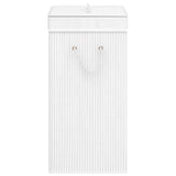 Bamboo Laundry Basket with Single Section White