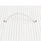 Bamboo Laundry Basket with Single Section White