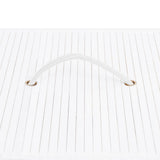 Bamboo Laundry Basket with Single Section White 83 L