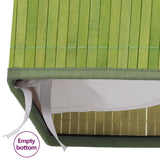 Bamboo Laundry Basket with Single Section Green 83 L - Low Angle