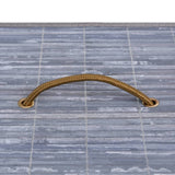 Bamboo Laundry Basket with Single Section Grey 83 L - Rear View