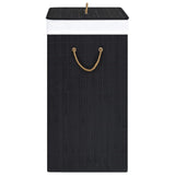 Bamboo Laundry Basket with Single Section Black 83 L - 45-Degree Angle