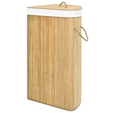 Bamboo Corner Laundry Basket 60 L - Top-Down View