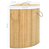 Bamboo Corner Laundry Basket 60 L - Low Angle