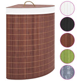 Bamboo Corner Laundry Basket Brown 60 L - Front View