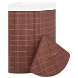 Bamboo Corner Laundry Basket Brown 60 L - Top-Down View