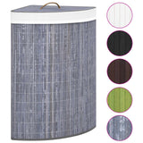 Bamboo Corner Laundry Basket Grey 60 L - Front View