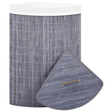 Bamboo Corner Laundry Basket Grey 60 L - Side View