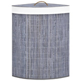 Bamboo Corner Laundry Basket Grey 60 L - Top-Down View
