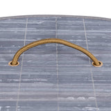 Bamboo Corner Laundry Basket Grey 60 L - Close-Up Angle