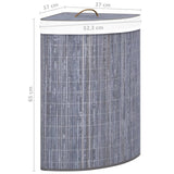 Bamboo Corner Laundry Basket Grey 60 L - Extra Image