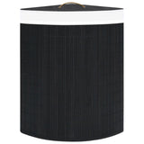 Bamboo Corner Laundry Basket Black 60 L - Top-Down View