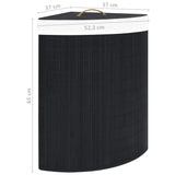Bamboo Corner Laundry Basket Black 60 L - Extra Image