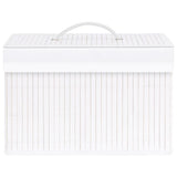 Bamboo Storage Boxes 4 pcs White