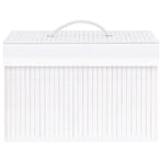 Bamboo Storage Boxes 4 pcs White