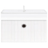 Bamboo Storage Boxes 4 pcs White