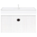 Bamboo Storage Boxes 4 pcs White