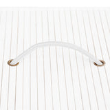 Bamboo Storage Boxes 4 pcs White - Close-Up Angle