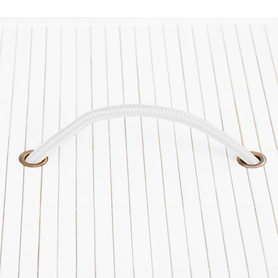 Bamboo Storage Boxes 4 pcs White