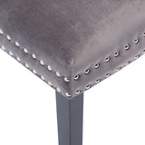 Dining Chairs 2 pcs Grey Velvet