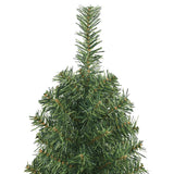 Slim Artificial Christmas Tree with Stand Green 150 cm PVC - Top-Down View