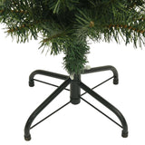 Slim Artificial Christmas Tree with Stand Green 150 cm PVC - Rear View
