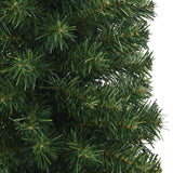 Slim Artificial Christmas Tree with Stand Green 210 cm PVC - 45-Degree Angle
