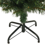 Slim Artificial Christmas Tree with Stand Green 210 cm PVC - Rear View