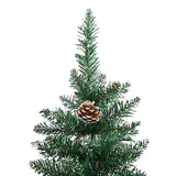 Slim Christmas Tree with Real Wood and White Snow Green 180 cm - 45-Degree Angle