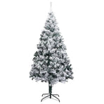Artificial Christmas Tree with Flocked Snow Green 180 cm PVC